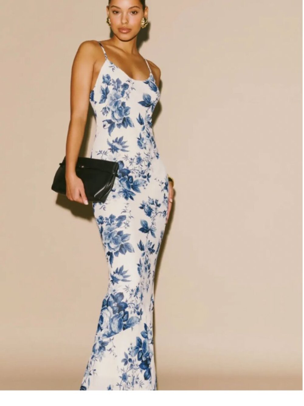 Reformation Parma Dress in CallaLily print blue/white size M